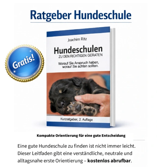 Unser Ratgeber zur Unterstützung bei der Auswahl einer geeigneten Hundeschule. Gratis über unsere Website. 